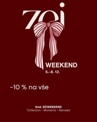 ✨ ZEI WEEKEND je tady. Od 5. do 8. 12. máte možnost dopřát si všechno, po čem jste pokukovaly — s 10% slevou na úplně vše....